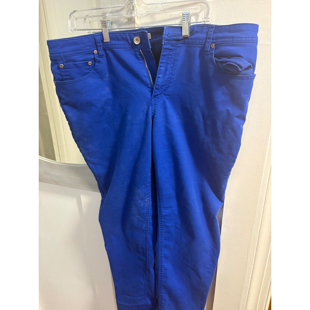Cato Contemporary Royal Blue Slim Fit Five Pocket Pants Womens Size 16